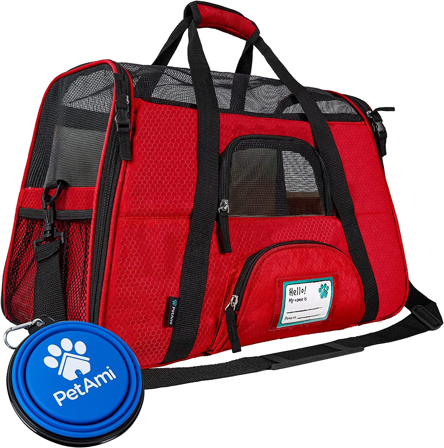 Airline Approved Pet Carrier for Cat, Soft Sided Dog Carrier for Small Dog, Cat Travel Supplies Accessories for Indoor Cat, Ventilated Pet Carrying Bag Medium Kitten Puppy