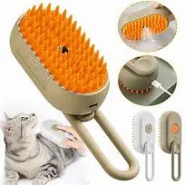 3-in-1 Electric Cat & Dog Steam Brush – Pet Grooming, Massage, and Hair Removal Comb PawSolo™