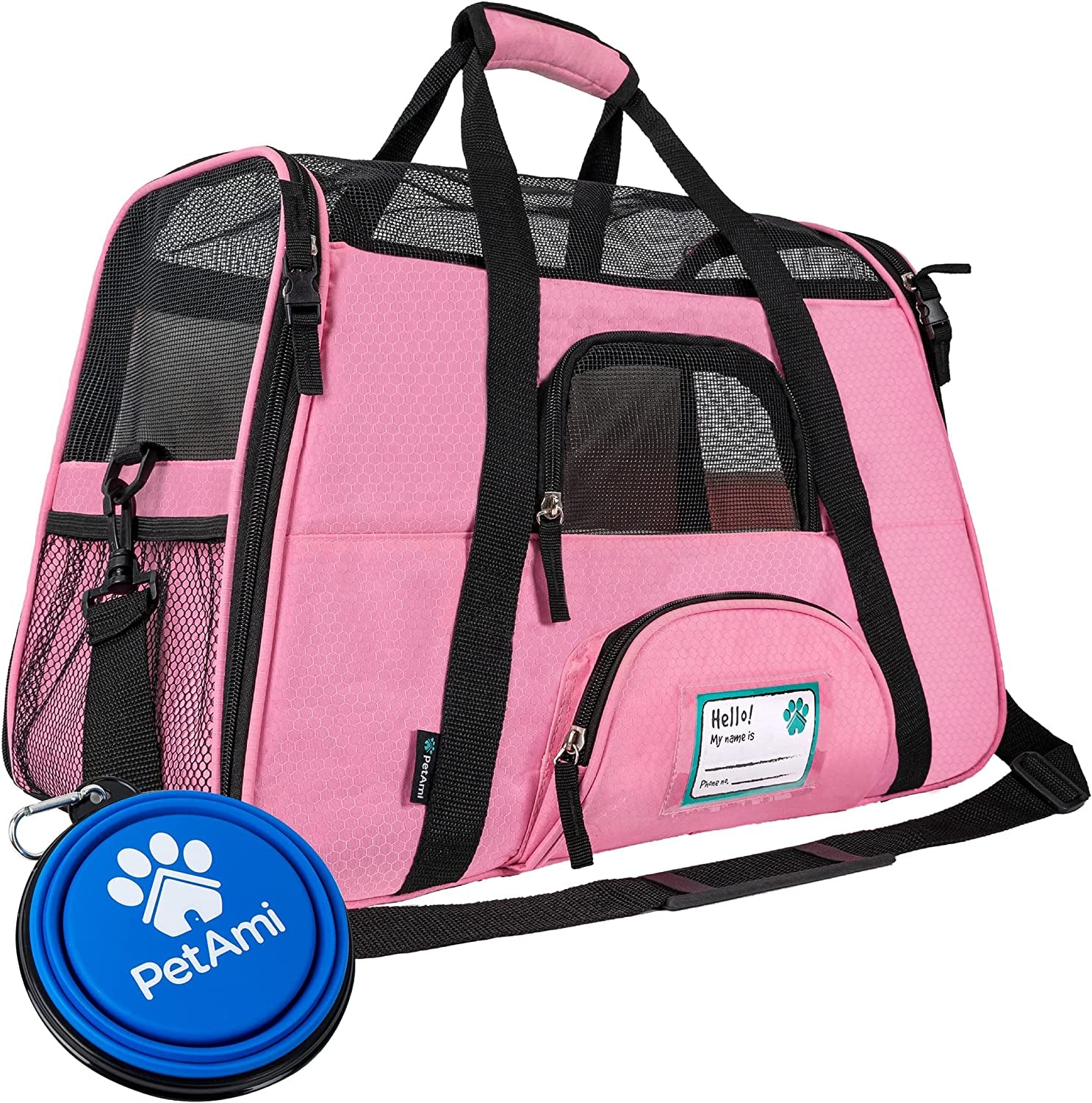 Airline Approved Pet Carrier for Cat, Soft Sided Dog Carrier for Small Dog, Cat Travel Supplies Accessories for Indoor Cat, Ventilated Pet Carrying Bag Medium Kitten Puppy