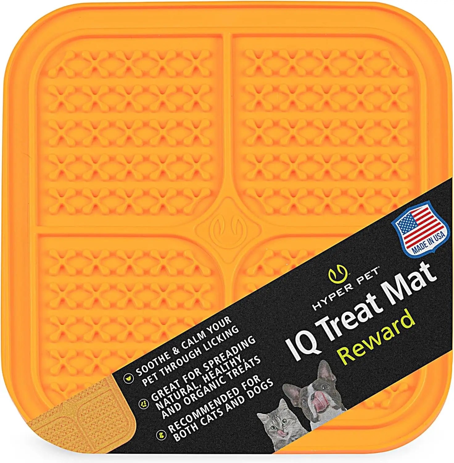 IQ Treat Lick Mat โ Slow Feeder for Dogs & Cats | Fun, Enriching Puzzle Mat for Anxiety Relief & Healthy Eating