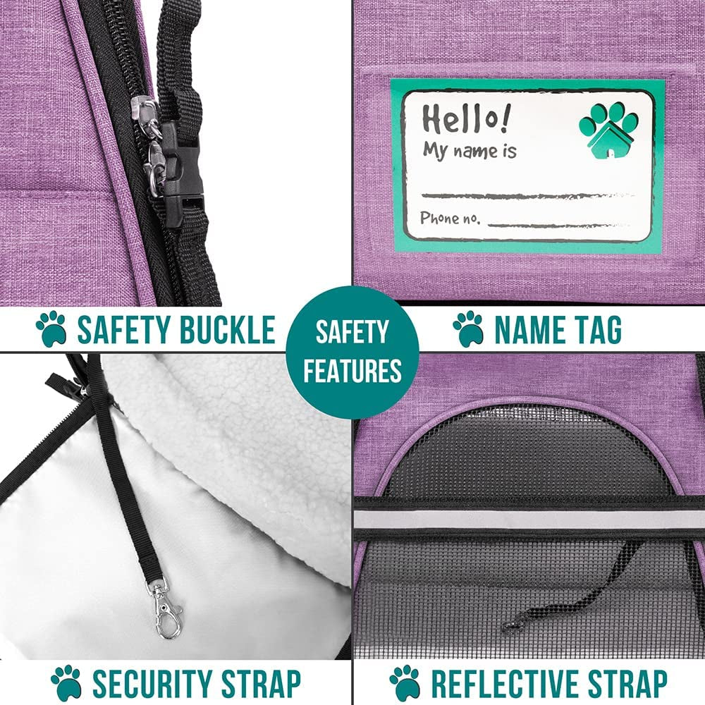 Airline Approved Pet Carrier for Cat, Soft Sided Dog Carrier for Small Dog, Cat Travel Supplies Accessories for Indoor Cat, Ventilated Pet Carrying Bag Medium Kitten Puppy