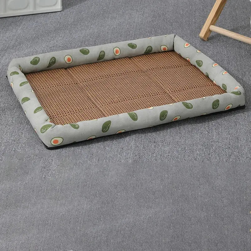 🌞🐾 Summer Cat & Dog Bed | Lightweight & Breathable | Rattan Mat | Cool Ice Nest for Pets 🐱🐶