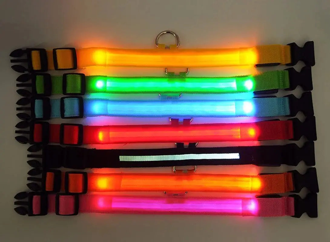 💡🐾 LED Adjustable Dog Collar | Blinking & Flashing Light | Glow Pets Safety | Waterproof 🌧️