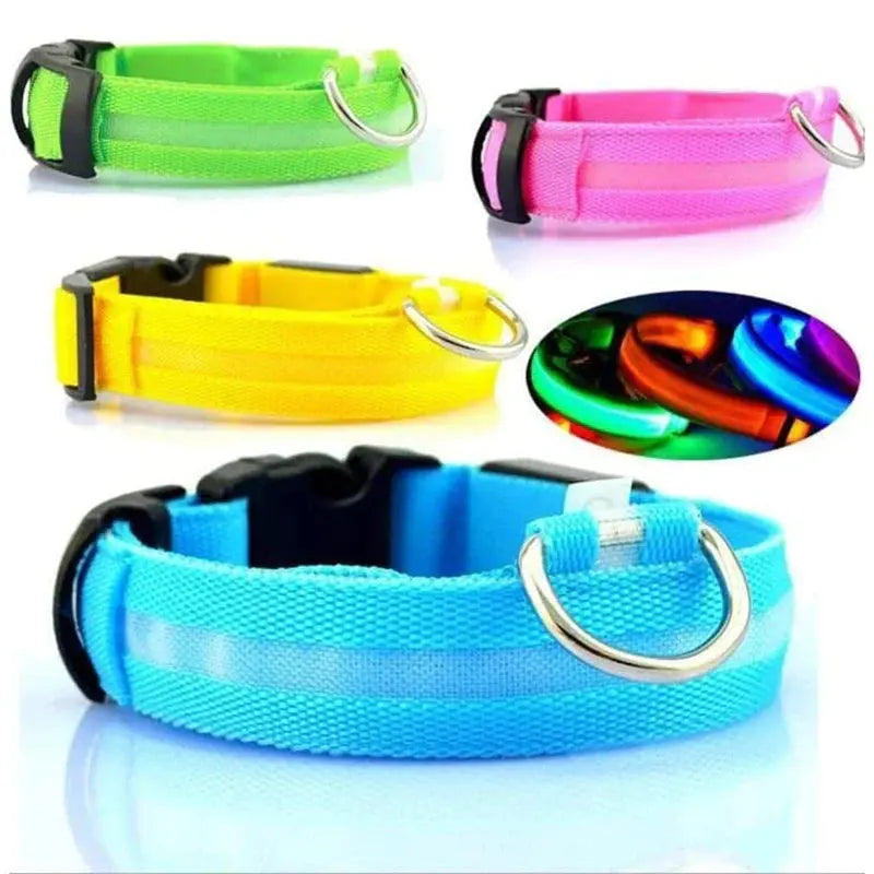 💡🐾 LED Adjustable Dog Collar | Blinking & Flashing Light | Glow Pets Safety | Waterproof 🌧️