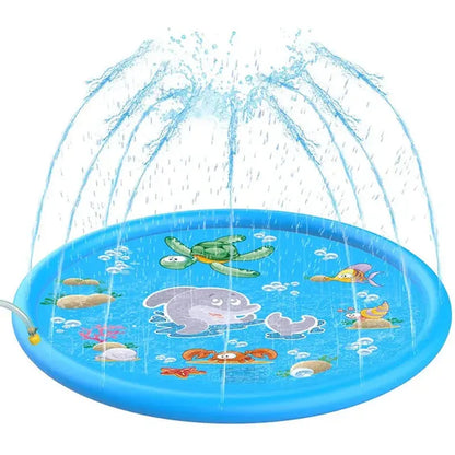 🌞🐾 Summer Pet Swimming Pool | Inflatable Water Sprinkler Pad | Cooling Mat for Dogs | 170x170cm 💦🐶