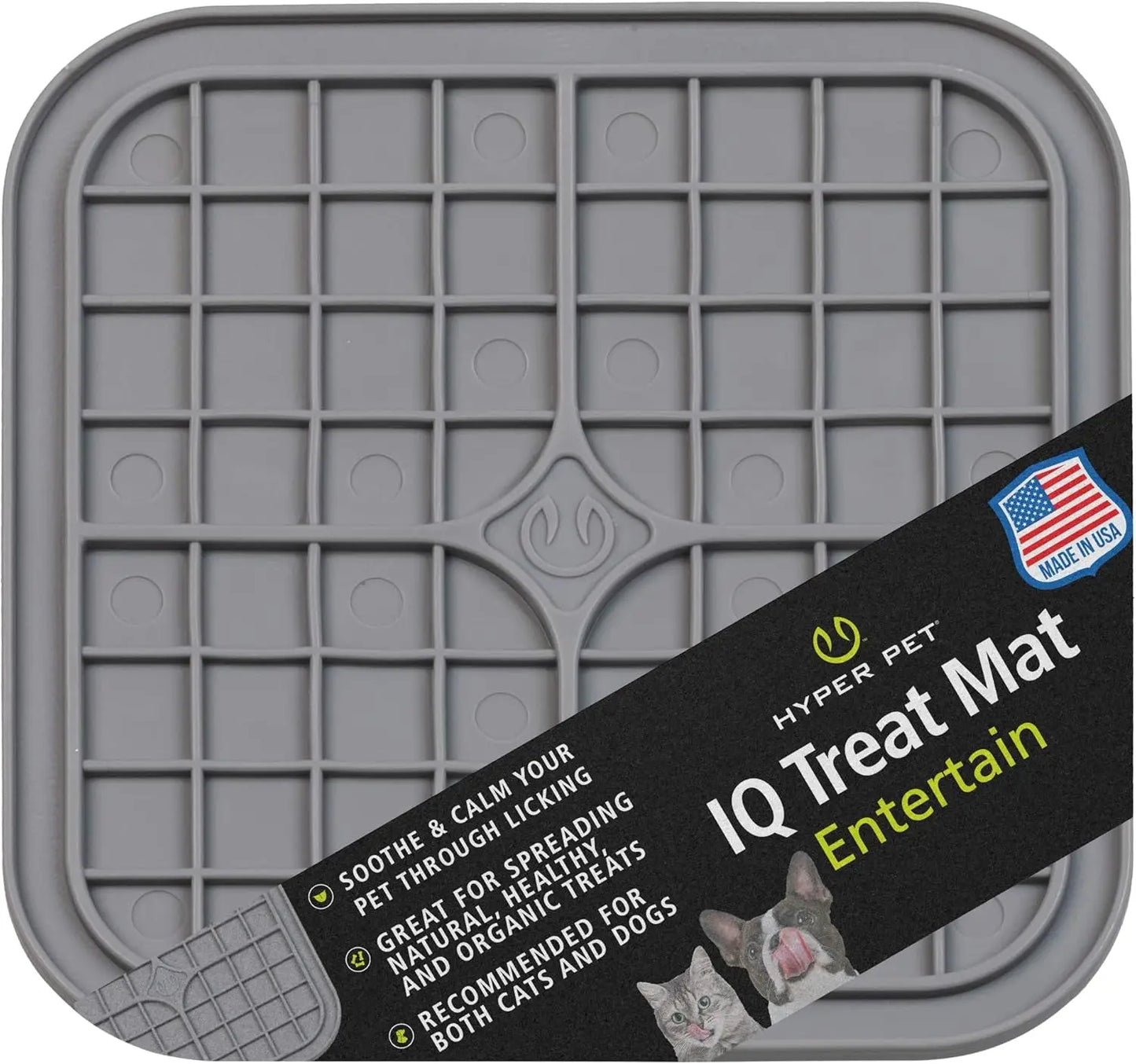 IQ Treat Lick Mat – Slow Feeder for Dogs & Cats | Fun, Enriching Puzzle Mat for Anxiety Relief & Healthy Eating