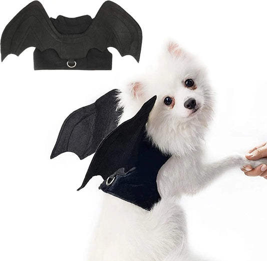 Halloween Bat Wings Costume for Dogs & Cats - Perfect Pet Outfit for Halloween Parties and Events, Medium Size