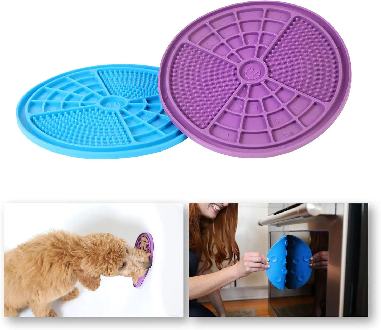 IQ Treat Lick Mat – Slow Feeder for Dogs & Cats | Fun, Enriching Puzzle Mat for Anxiety Relief & Healthy Eating