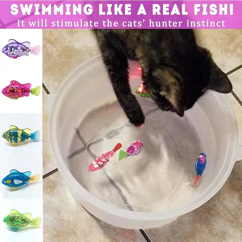 🐾🐟 Cat Interactive Electric Fish Toy | Indoor Play | Swimming Robot Fish with LED Light | Pet Toy for Cats & Dogs 🎣🐱🐶