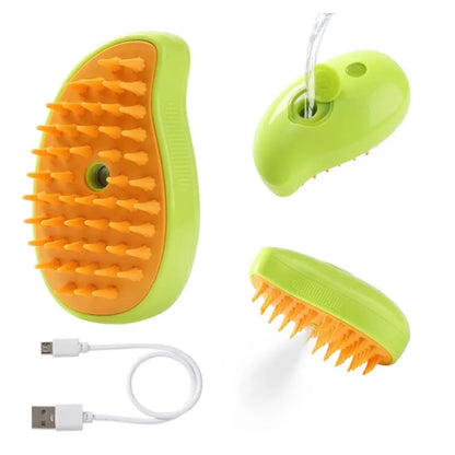 3 in 1 Self Cleaning Cat Steamer Brush - Removes Tangled Hair, Cat Steamer Brush for Massage