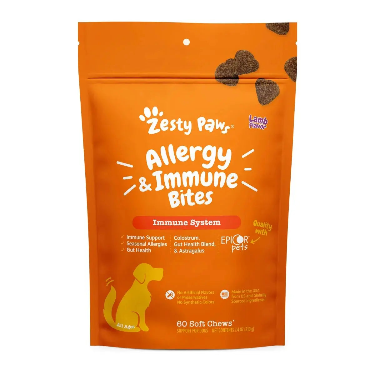 Senior Advanced Allergy Relief & Immune Support Bites for Senior Dogs,  Salmon Flavor, 90 Ct