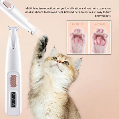 Portable Electric Dog Grooming Clippers - Waterproof, Precise Paw Trimmer with LED Display