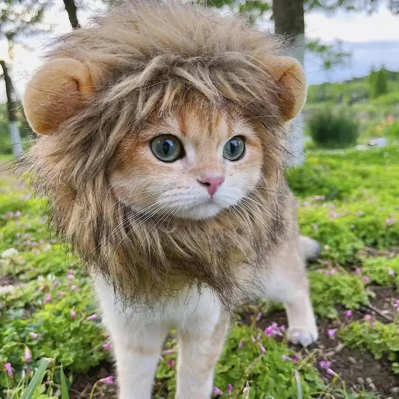 Realistic Lion Mane Costume for Dogs & Cats – Fun Pet Outfit for Halloween and Parties