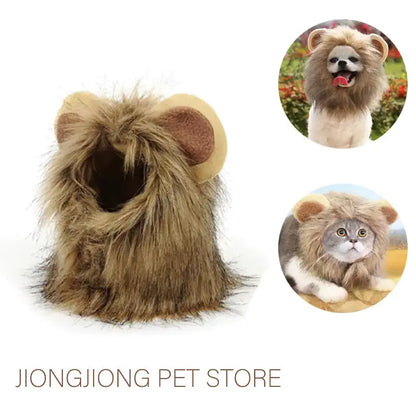 Realistic Lion Mane Costume for Dogs & Cats – Fun Pet Outfit for Halloween and Parties