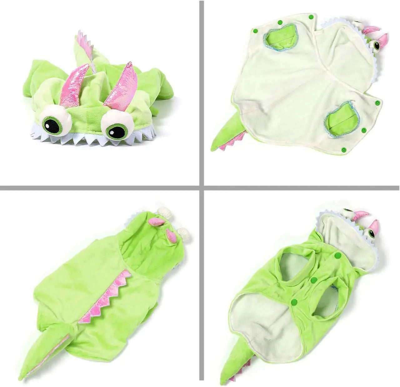 Dog Dragon Costume Pet Halloween Christmas Cosplay Dinosaur Costumes Puppy Cat Winter Coat Hoodie Clothes