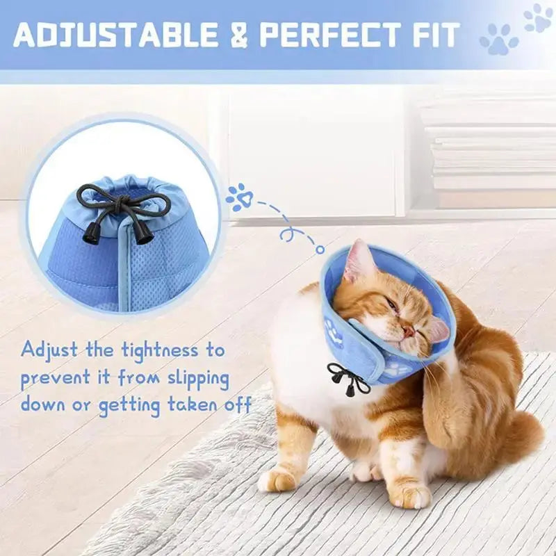 Cat Elizabethan Adjustable Collar Pet Dog Neck Cone Recovery Collar Anti-Bite Protective Medical Neck Ring Pet Accessories