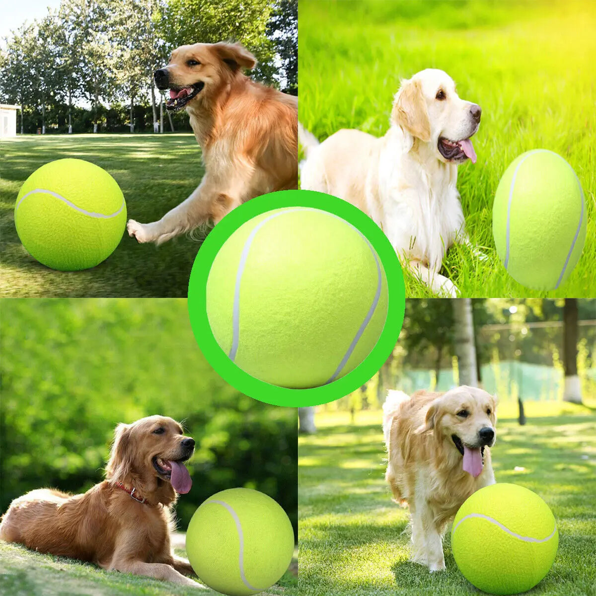 Jumbo 9.5" Tennis Ball for Large Dogs: Ultimate Pet Play Toy