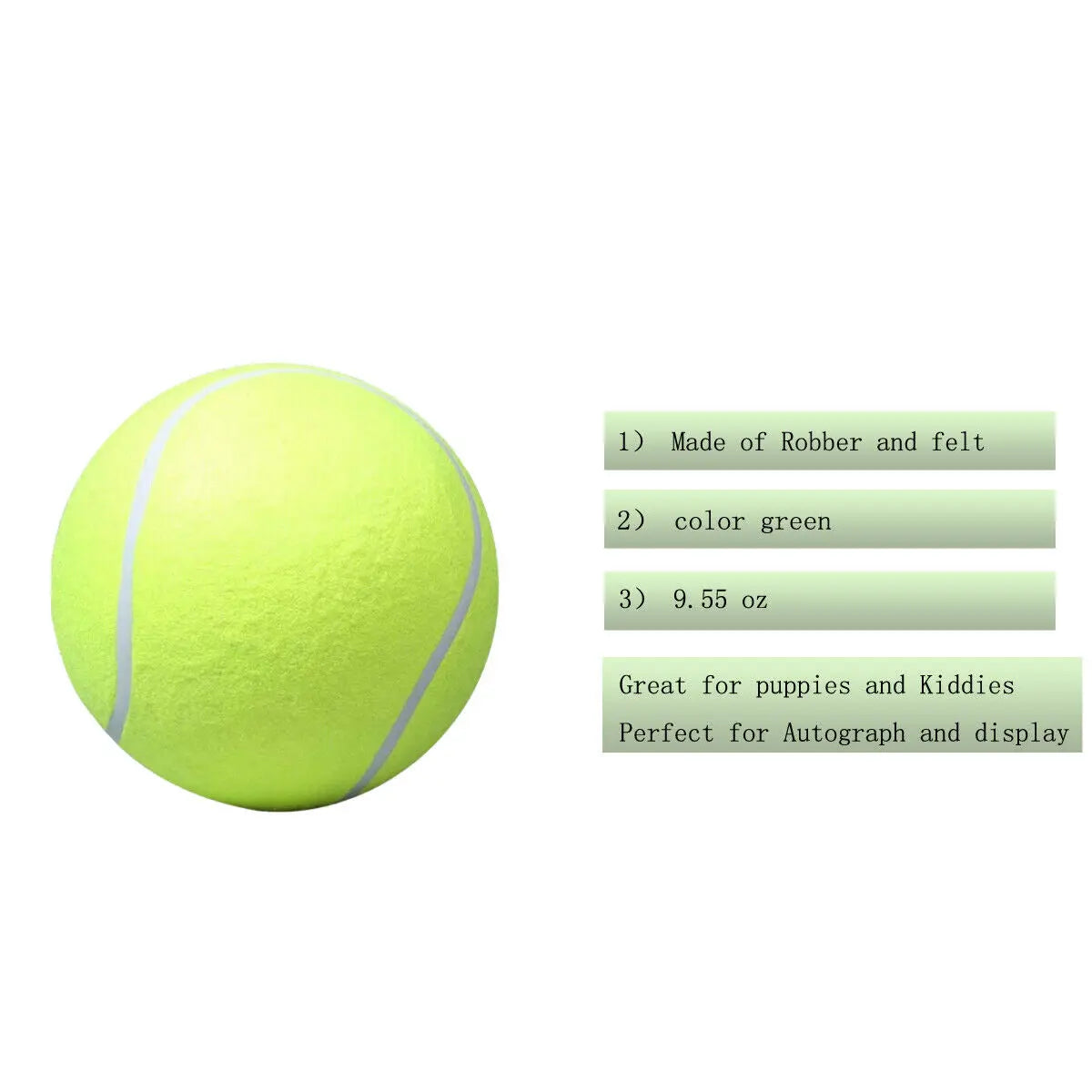 Jumbo 9.5" Tennis Ball for Large Dogs: Ultimate Pet Play Toy