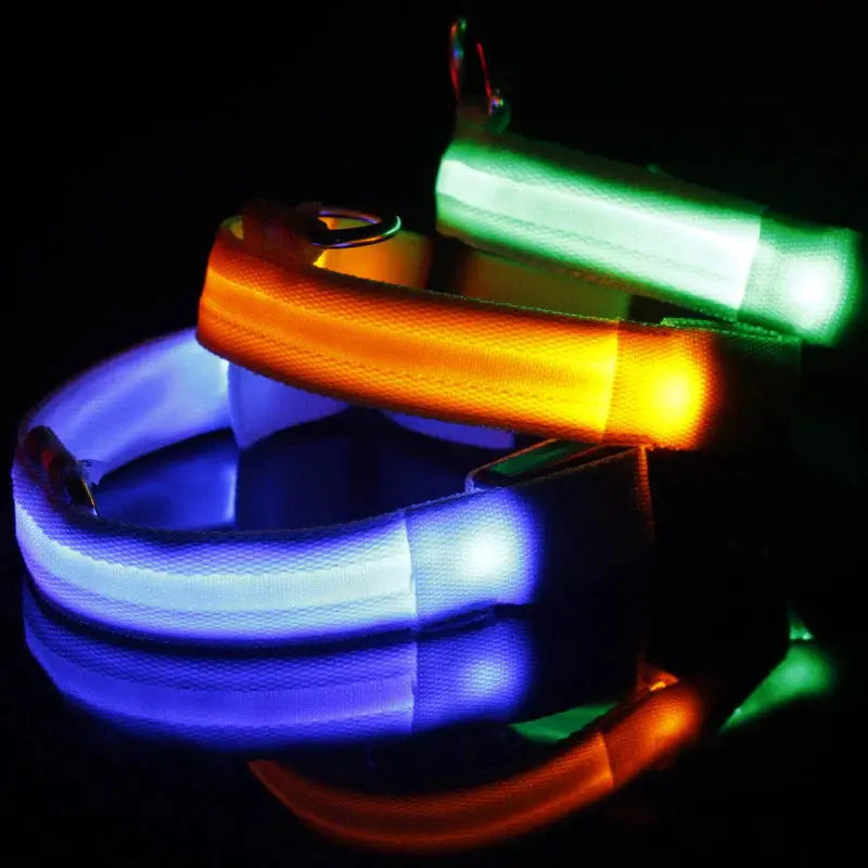 💡🐾 LED Adjustable Dog Collar | Blinking & Flashing Light | Glow Pets Safety | Waterproof 🌧️