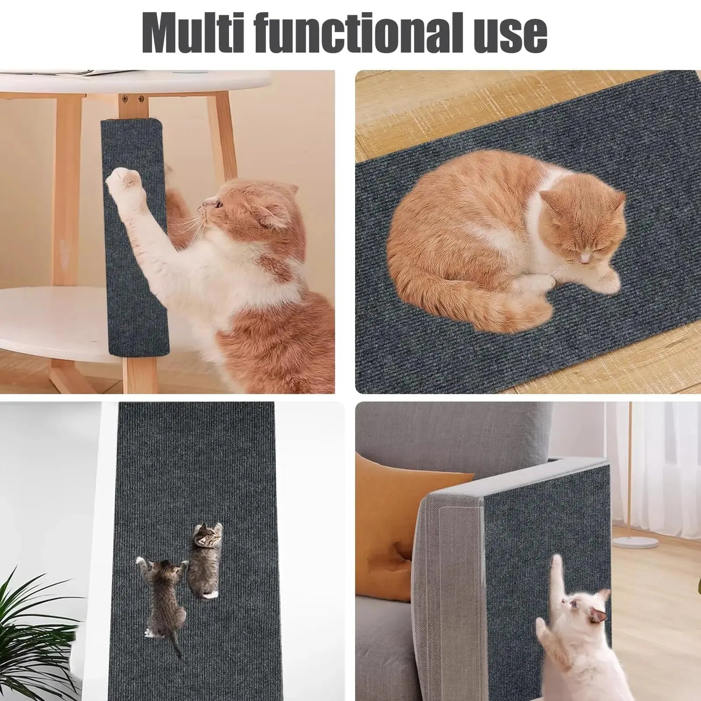 Ultimate Cat Scratching Mat 🐾🛋️ - Trimmable, Self-Adhesive Furniture Protector