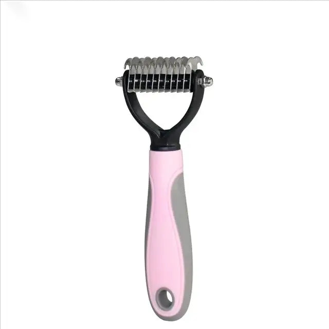 Pet Hair Removal Comb - Multi-Use Grooming Brush for Cats & Dogs, Effective Shedding, Trimming & Dematting Tool