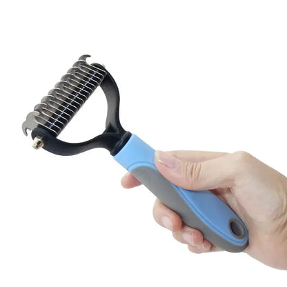 Pet Hair Removal Comb - Multi-Use Grooming Brush for Cats & Dogs, Effective Shedding, Trimming & Dematting Tool