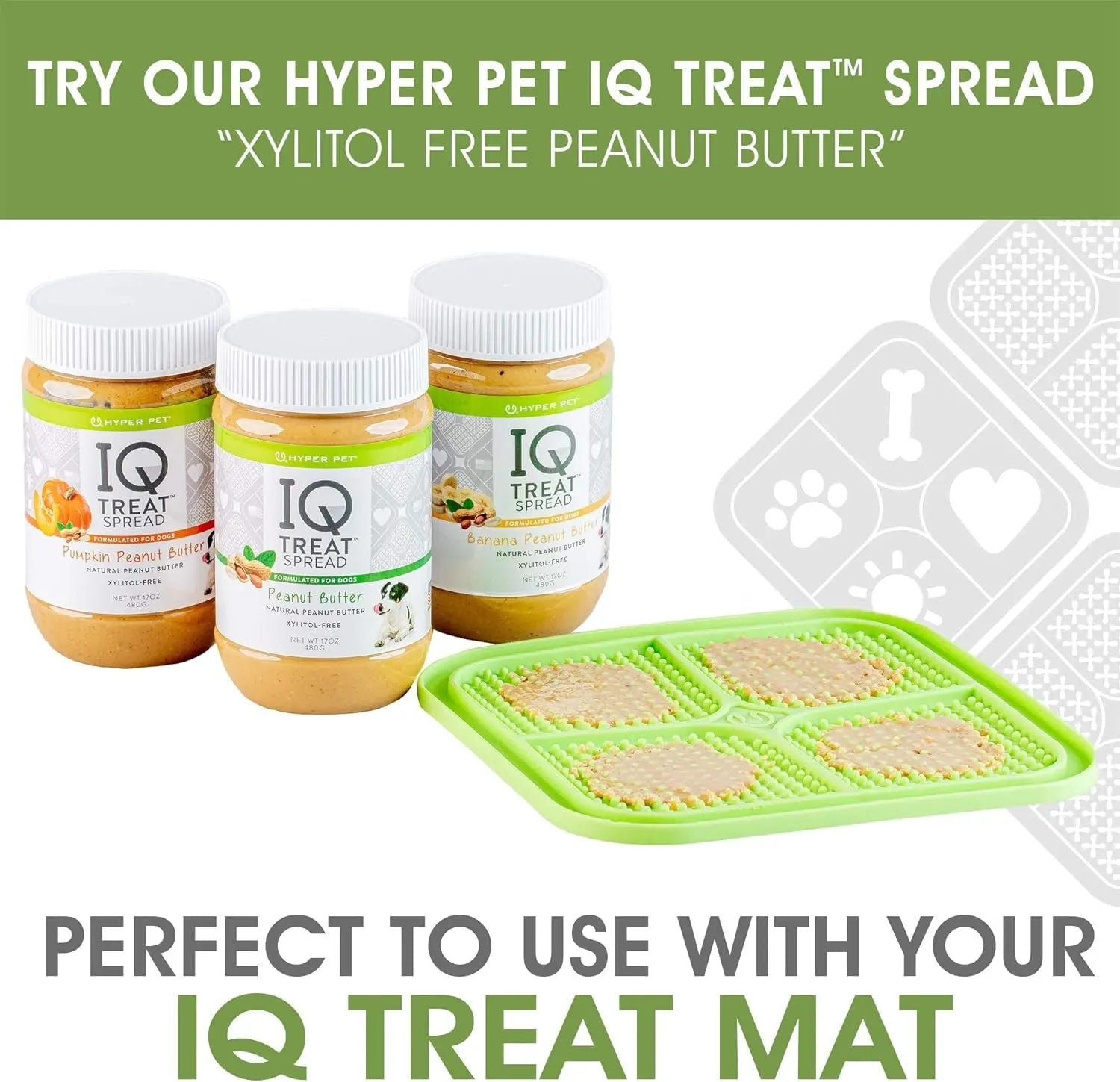 IQ Treat Lick Mat – Slow Feeder for Dogs & Cats | Fun, Enriching Puzzle Mat for Anxiety Relief & Healthy Eating