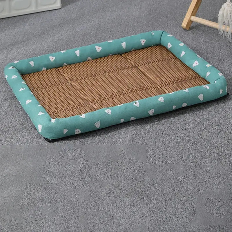 🌞🐾 Summer Cat & Dog Bed | Lightweight & Breathable | Rattan Mat | Cool Ice Nest for Pets 🐱🐶