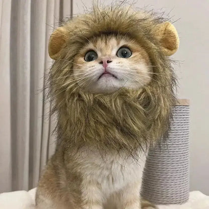 Realistic Lion Mane Costume for Dogs & Cats – Fun Pet Outfit for Halloween and Parties