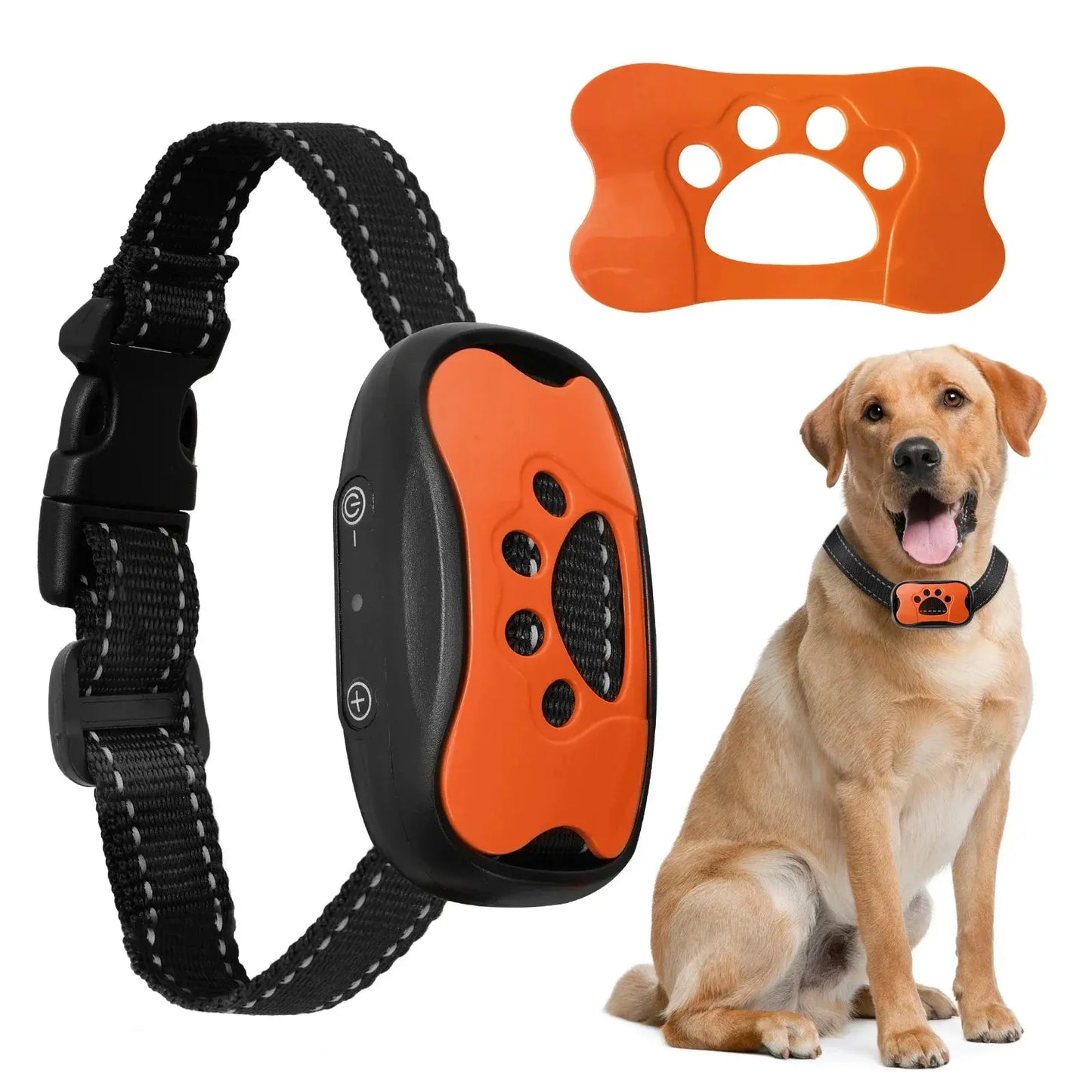 Rechargeable Ultrasonic Dog Bark Control Collar – Anti-Bark Training Device with Vibration