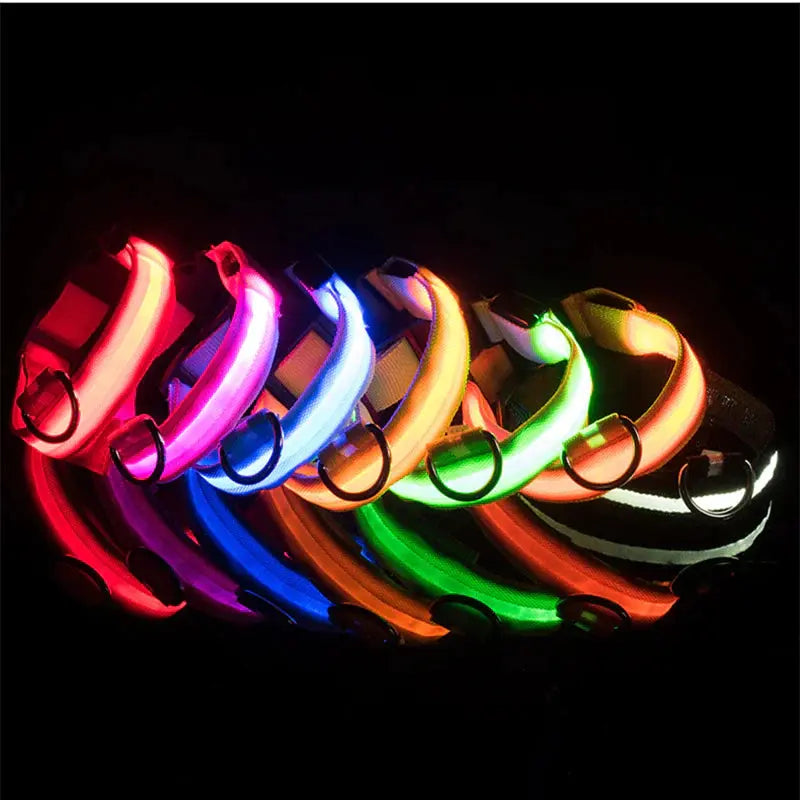 💡🐾 LED Adjustable Dog Collar | Blinking & Flashing Light | Glow Pets Safety | Waterproof 🌧️