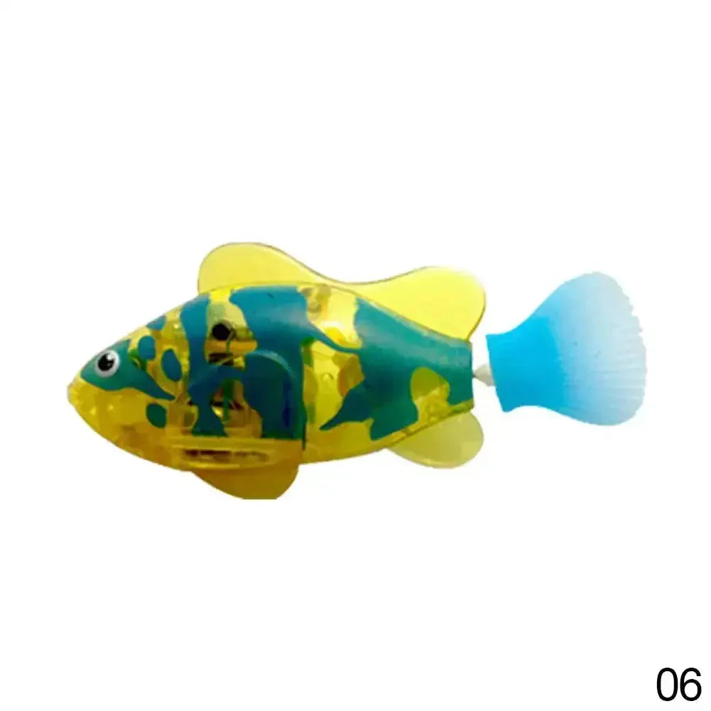 Cat Toys Interactive Robot Fish LED Lighted Water Activated Cat Electric Swimming Fish Toy Kitten Cat Fish Toy with LED Light