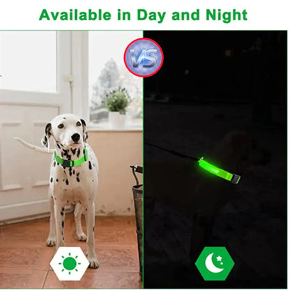 💡🐾 LED Adjustable Dog Collar | Blinking & Flashing Light | Glow Pets Safety | Waterproof 🌧️