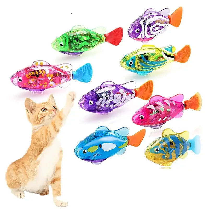 🐾🐟 Cat Interactive Electric Fish Toy | Indoor Play | Swimming Robot Fish with LED Light | Pet Toy for Cats & Dogs 🎣🐱🐶