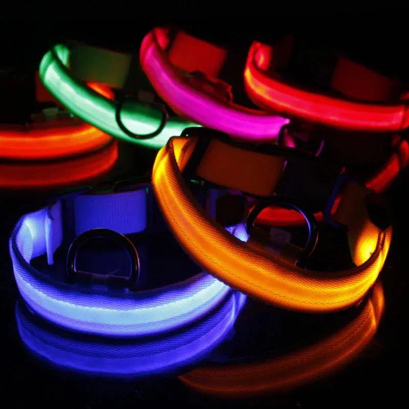 💡🐾 LED Adjustable Dog Collar | Blinking & Flashing Light | Glow Pets Safety | Waterproof 🌧️