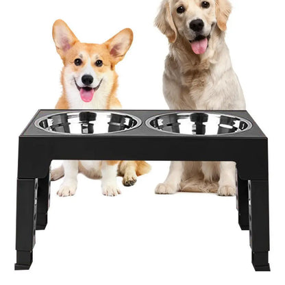 Elevated Dog Bowls 4 Adjustable Heights Raised Dog Food Water Bowl for Pet Dogs