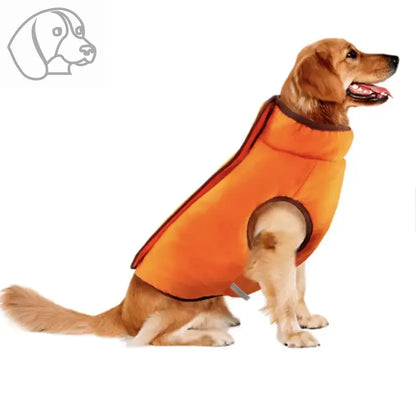 Reversible Water Resistant Padded Poly Coat with Fleece Lining for Dogs