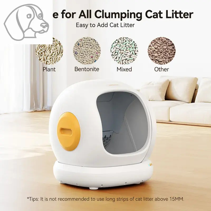 Meowant SC02 75L Extra Large Self-Cleaning Cat Litter Box with APP Control, Safety Protection, Odor Removal, and Included Mat & Liner for Multiple Cats (Upgraded SC01)